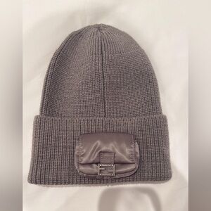 Fendi Taupe Knit Beanie